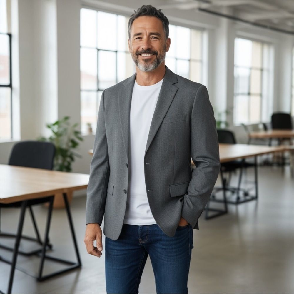 Men's Classic Gray Blazer